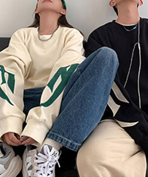 GENXDER(ノンジェンダー)の「【genxder】ユニセックスパッチワークスウェット(スウェット・メンズ・キャメル/ブラック/ベージュ・XX-LARGE/XXX-LARGE/X-LARGE/MEDIUM/LARGE)」の11枚目の写真