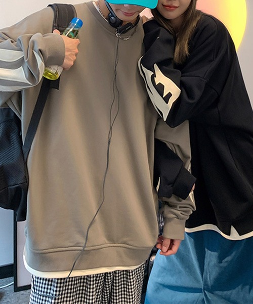 GENXDER(ノンジェンダー)の「【genxder】ユニセックスパッチワークスウェット(スウェット・メンズ・キャメル/ブラック/ベージュ・XX-LARGE/XXX-LARGE/X-LARGE/MEDIUM/LARGE)」の13枚目の写真