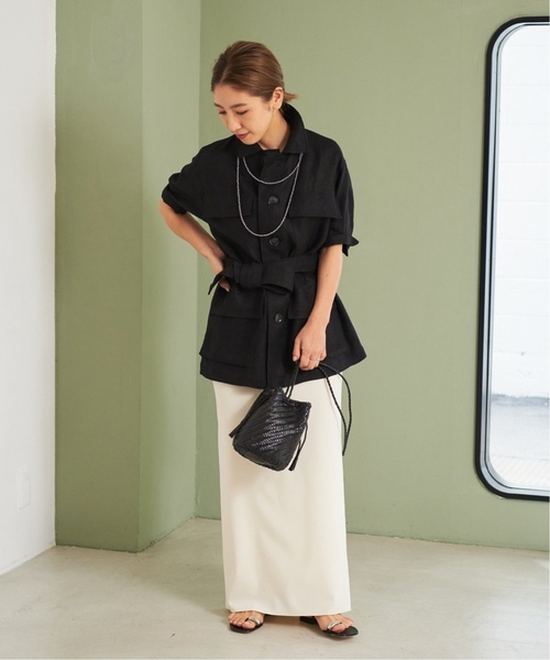 plage サテンIラインスカート　美品 Plage サテンIラインスカート（Plage(プラージュ)の「バック