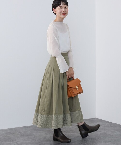 BEAMS HEART(ビームスハート)の「ワッシャーメロー プルオーバー(Tシャツ/カットソー・レディース・ホワイト系その他5/ブラック/グリーン系その他/グリーン・FREE)」の6枚目の写真