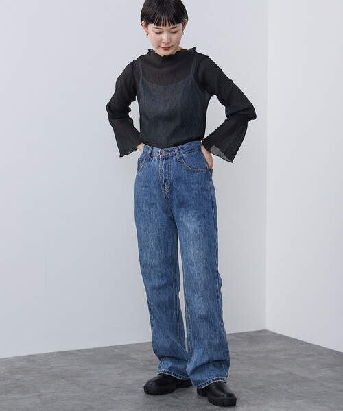 BEAMS HEART(ビームスハート)の「ワッシャーメロー プルオーバー(Tシャツ/カットソー・レディース・ホワイト系その他5/ブラック/グリーン系その他/グリーン・FREE)」の9枚目の写真