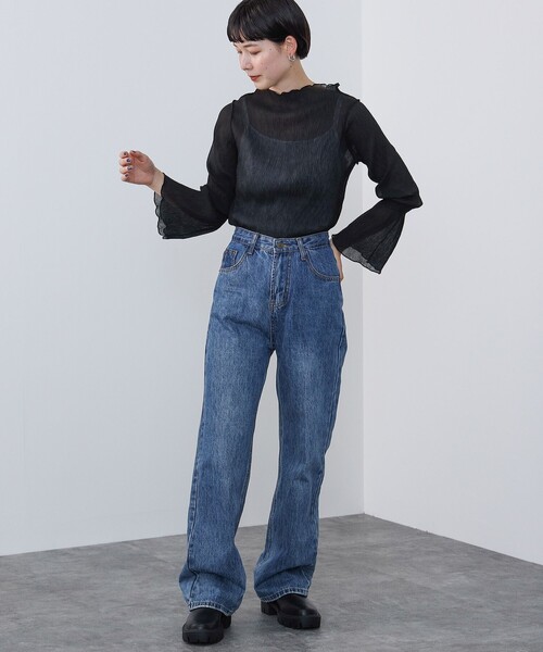 BEAMS HEART(ビームスハート)の「ワッシャーメロー プルオーバー(Tシャツ/カットソー・レディース・ホワイト系その他5/ブラック/グリーン系その他/グリーン・FREE)」の10枚目の写真
