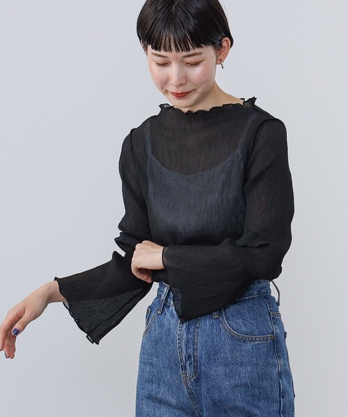 BEAMS HEART(ビームスハート)の「ワッシャーメロー プルオーバー(Tシャツ/カットソー・レディース・ホワイト系その他5/ブラック/グリーン系その他/グリーン・FREE)」の11枚目の写真