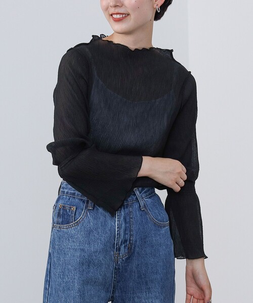 BEAMS HEART(ビームスハート)の「ワッシャーメロー プルオーバー(Tシャツ/カットソー・レディース・ホワイト系その他5/ブラック/グリーン系その他/グリーン・FREE)」の12枚目の写真