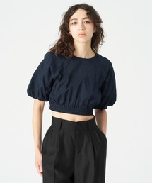 オープンバッククロップトブラウス