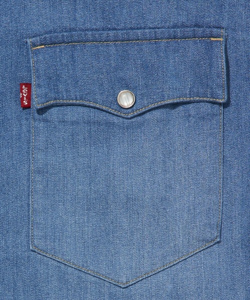 Levi's（リーバイス）の「リーバイス/Levi's リラックスフィット ウエスタンシャツ ストーンウォッシュ TOMBSTONE STONEWASH（シャツ/ブラウス・メンズ・ライトインディゴブルー・S/M/L/XL）」の3枚目の写真