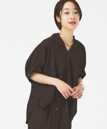 qualite | 【セットアップ対応】リネンライクアシメヘムシャツ(シャツ/ブラウス)