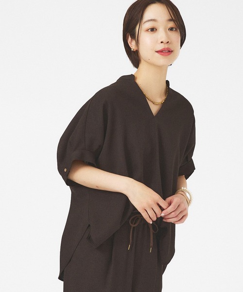qualite - ぽ　アシメヘムシャツ qualite（カリテ）の「【セットアップ対応】リネンライクアシメ