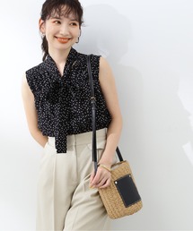 N.（N. Natural Beauty Basic） | ◆フロントリボンギャザーノースリーブブラウス(Tシャツ/カットソー)