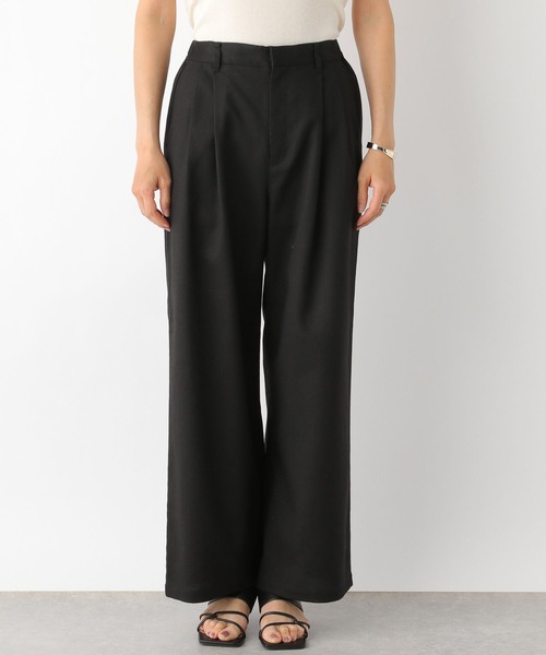 LEPSIM（レプシィム）の「リネン混タックワイドパンツ　904143（その他パンツ・レディース・ブラック/アイボリー・MEDIUM/LARGE）」の5枚目の写真