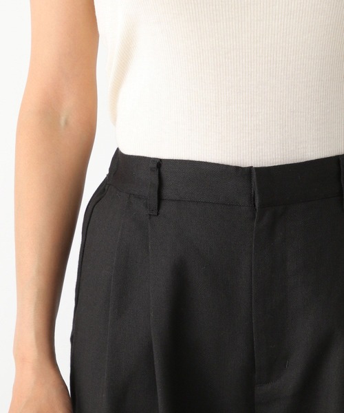 LEPSIM（レプシィム）の「リネン混タックワイドパンツ　904143（その他パンツ・レディース・ブラック/アイボリー・MEDIUM/LARGE）」の11枚目の写真