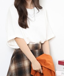 atONE ゆったりロールアップカットソー 半袖