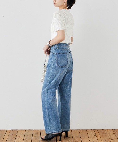 Fashion Letter(ファッションレター)の「大きいサイズ プチハイネック ハーフスリーブ トップス(Tシャツ/カットソー・レディース・ブラック/オフホワイト/ブルー/ベージュ系その他・M~L/LL~3L/4L~5L)」の20枚目の写真