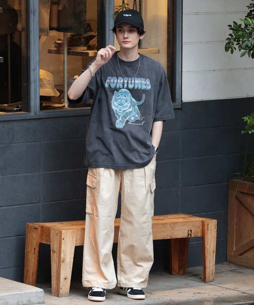 RAGEBLUE（レイジブルー）の「フラワー刺繍/ミリタリールーズカーゴパンツ/パラシュートパンツ（カーゴパンツ・メンズ・カーキ/ホワイト/ブラック・MEDIUM/LARGE）」の6枚目の写真