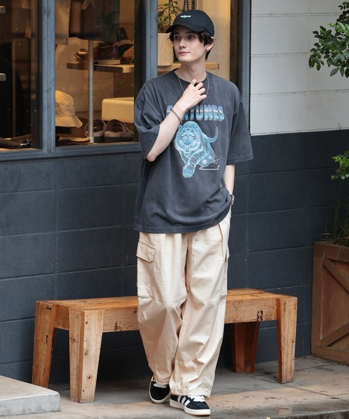 RAGEBLUE（レイジブルー）の「フラワー刺繍/ミリタリールーズカーゴパンツ/パラシュートパンツ（カーゴパンツ・メンズ・カーキ/ホワイト/ブラック・MEDIUM/LARGE）」の7枚目の写真