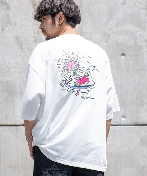 SILVER BULLET(シルバーバレット)の「『CavariA/キャバリア』CILLSKULプリント刺繍TEE(Tシャツ/カットソー・メンズ・サックスブルー/ブラック/ホワイト・L/M)」の2枚目の写真