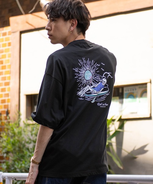 SILVER BULLET(シルバーバレット)の「『CavariA/キャバリア』CILLSKULプリント刺繍TEE(Tシャツ/カットソー・メンズ・サックスブルー/ブラック/ホワイト・L/M)」の3枚目の写真