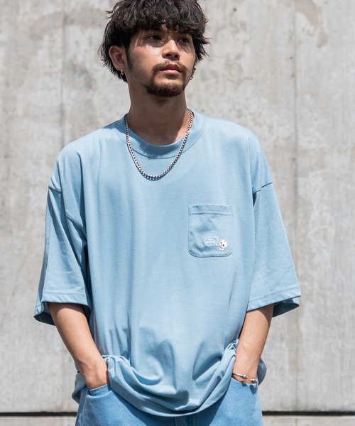 SILVER BULLET(シルバーバレット)の「『CavariA/キャバリア』CILLSKULプリント刺繍TEE(Tシャツ/カットソー・メンズ・サックスブルー/ブラック/ホワイト・L/M)」の5枚目の写真