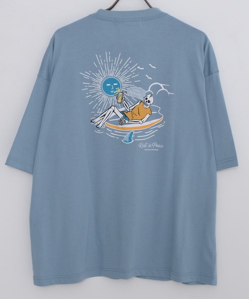 SILVER BULLET(シルバーバレット)の「『CavariA/キャバリア』CILLSKULプリント刺繍TEE(Tシャツ/カットソー・メンズ・サックスブルー/ブラック/ホワイト・L/M)」の14枚目の写真