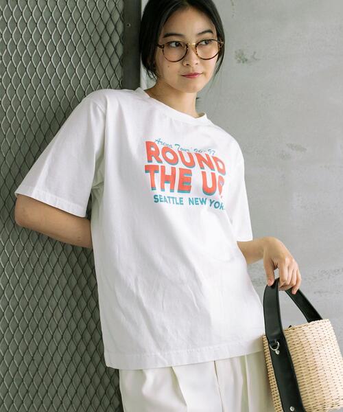 coen（コーエン）の「ヴィンテージライクツアーロゴTシャツ（Tシャツ/カットソー・レディース・ブラック/ベージュ/ホワイト・M/L）」の4枚目の写真