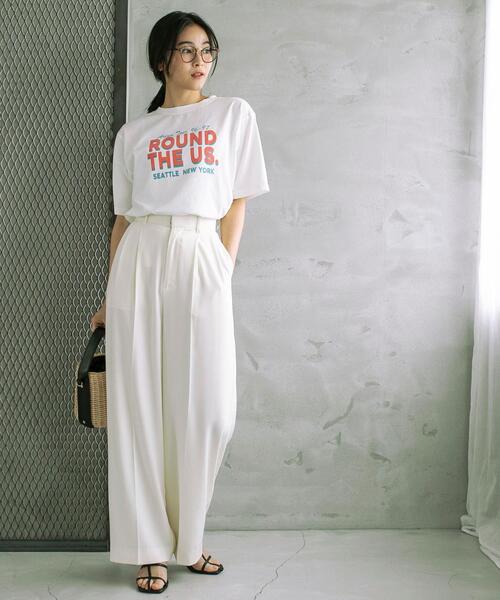 coen（コーエン）の「ヴィンテージライクツアーロゴTシャツ（Tシャツ/カットソー・レディース・ブラック/ベージュ/ホワイト・M/L）」の8枚目の写真