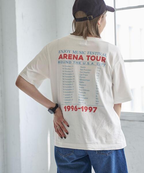 coen（コーエン）の「ヴィンテージライクツアーロゴTシャツ（Tシャツ/カットソー・レディース・ブラック/ベージュ/ホワイト・M/L）」の13枚目の写真