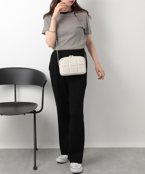 ADD CULUMN(アドカラム)の「【ADD CULUMN】PUFF - CROSSBODY EC/ A23W02B260(ショルダーバッグ・レディース・ホワイト/ブラック・FREE)」の5枚目の写真