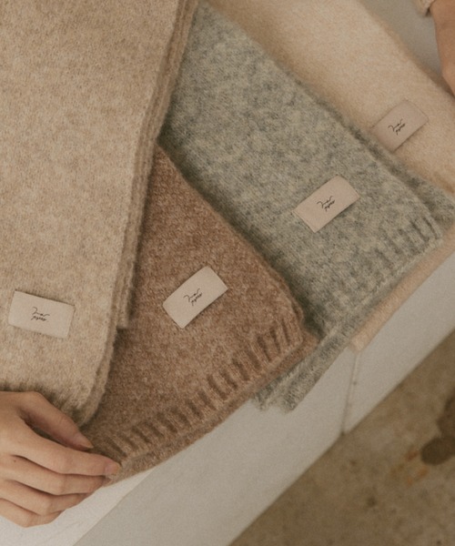 moi tytto（モイテュット）の「ふわふわニットマフラー（マフラー・レディース・ブラウン/ナチュラル/ベージュ/グレー/モカ/チェック/レッド・FREE）」の10枚目の写真