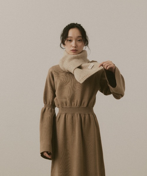 moi tytto（モイテュット）の「ふわふわニットマフラー（マフラー・レディース・ブラウン/ナチュラル/ベージュ/グレー/モカ/チェック/レッド・FREE）」の17枚目の写真