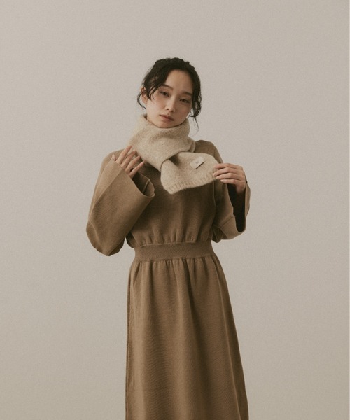 moi tytto（モイテュット）の「ふわふわニットマフラー（マフラー・レディース・ブラウン/ナチュラル/ベージュ/グレー/モカ/チェック/レッド・FREE）」の20枚目の写真