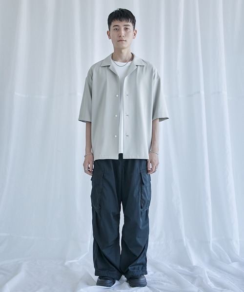 PUBLIC TOKYO（パブリックトウキョウ）の「メッシュライトイージーカーゴ（カーゴパンツ・メンズ・ホワイト/ブラック・1/2）」の4枚目の写真
