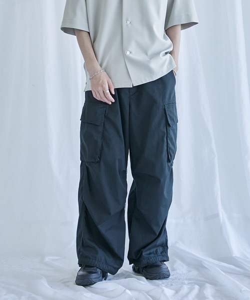PUBLIC TOKYO（パブリックトウキョウ）の「メッシュライトイージーカーゴ（カーゴパンツ・メンズ・ホワイト/ブラック・1/2）」の7枚目の写真