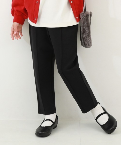 devirock(デビロック)の「防汚 ナローテーパード ピンタックパンツ(その他パンツ・キッズ・ベージュ系1/パープル系5/ブラック・110cm/150cm/140cm/130cm/120cm/100cm/160cm)」の1枚目の写真