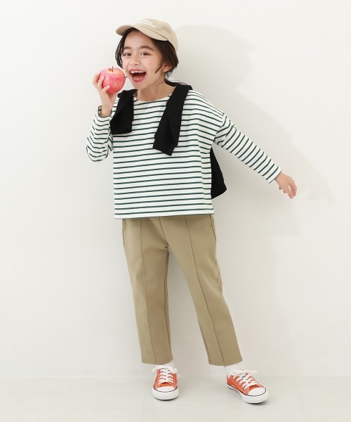 devirock(デビロック)の「防汚 ナローテーパード ピンタックパンツ(その他パンツ・キッズ・ベージュ系1/パープル系5/ブラック・110cm/150cm/140cm/130cm/120cm/100cm/160cm)」の6枚目の写真