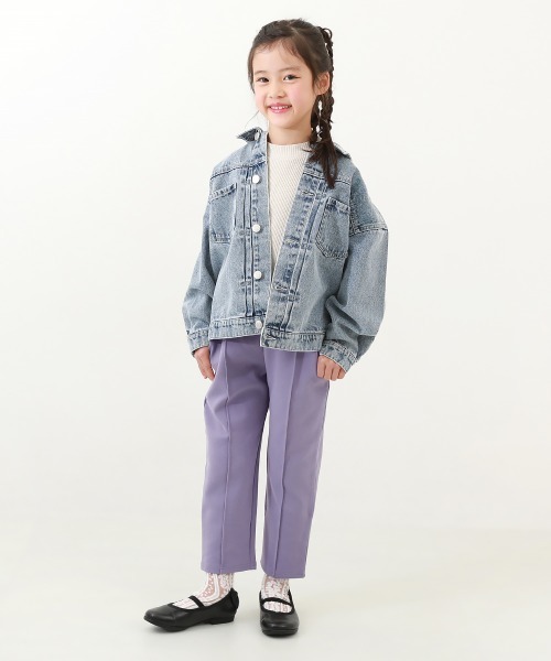 devirock(デビロック)の「防汚 ナローテーパード ピンタックパンツ(その他パンツ・キッズ・ベージュ系1/パープル系5/ブラック・110cm/150cm/140cm/130cm/120cm/100cm/160cm)」の16枚目の写真