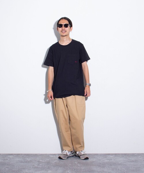 GLOSTER（グロスター）の「【GLOSTER/グロスター】ミニロゴ刺繍 クルーネックTシャツ ポケT ワンポイント（Tシャツ/カットソー・メンズ・杢グレー/ネイビー/ブラック/ホワイト・S/M/L）」の10枚目の写真