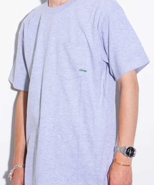 GLOSTER（グロスター）の「【GLOSTER/グロスター】ミニロゴ刺繍 クルーネックTシャツ ポケT ワンポイント（Tシャツ/カットソー・メンズ・杢グレー/ネイビー/ブラック/ホワイト・S/M/L）」の16枚目の写真
