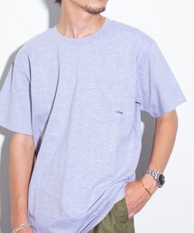 【GLOSTER/グロスター】ミニロゴ刺繍 クルーネックTシャツ ポケT ワンポイント