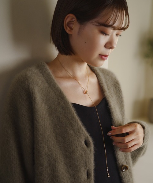 russet（ラシット）の「《gem_by russet》ドロップロングチェーンネックレス(AF-253)（ネックレス・レディース・シルバー/ゴールド・FREE）」の2枚目の写真