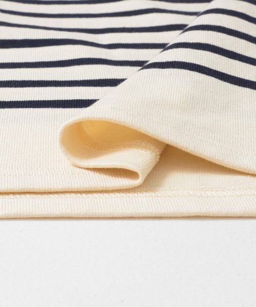 ITEMS URBANRESEARCH（アイテムズ アーバンリサーチ）の「パネルボーダー天竺ロングスリーブバスクシャツ（Tシャツ/カットソー・メンズ・ネイビー/オフホワイト/ホワイト系その他・LARGE/MEDIUM）」の18枚目の写真