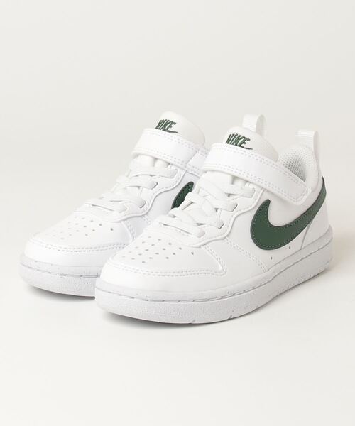 NIKE（ナイキ）の「ﾅｲｷ ｺｰﾄ ﾎﾞﾛｰ LOW ﾘｸﾗﾌﾄ PS（スニーカー・キッズ・ホワイト/レッド系その他/ブラック/ホワイト系その他/ピンク系その他/ホワイト×ブラック/ブルー系その他/グレー系その他/ブラック×ホワイト/ホワイト×グリーン/ピンク系その他2・18.0cm/22.0cm/19.0cm/20.0cm/21.0cm/17.0cm）」の2枚目の写真