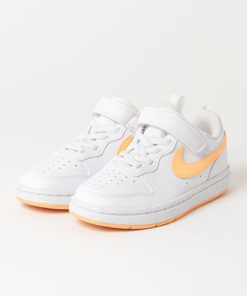 NIKE（ナイキ）の「ﾅｲｷ ｺｰﾄ ﾎﾞﾛｰ LOW ﾘｸﾗﾌﾄ PS（スニーカー・キッズ・ホワイト/レッド系その他/ブラック/ホワイト系その他/ピンク系その他/ホワイト×ブラック/ブルー系その他/グレー系その他/ブラック×ホワイト/ホワイト×グリーン/ピンク系その他2・18.0cm/22.0cm/19.0cm/20.0cm/21.0cm/17.0cm）」の4枚目の写真