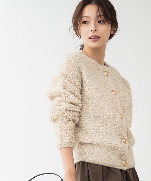 ELFRANK（エルフランク）の「ループ編みニットブルゾン/カーディガン