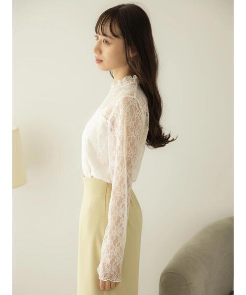 earth music&ecology（アースミュージックアンドエコロジー）の「レースドッキングプルオーバー（Tシャツ/カットソー・レディース・ブラック/アイボリー/ブルー/サーモンピンク・M/S）」の19枚目の写真