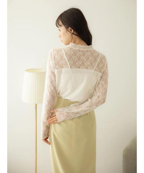 earth music&ecology（アースミュージックアンドエコロジー）の「レースドッキングプルオーバー（Tシャツ/カットソー・レディース・ブラック/アイボリー/ブルー/サーモンピンク・M/S）」の20枚目の写真