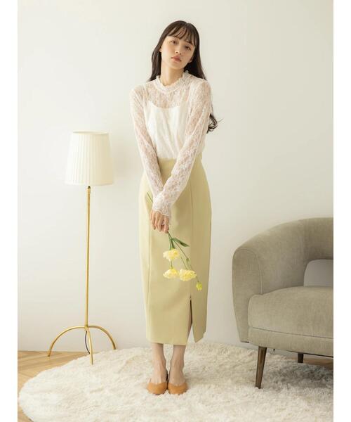 earth music&ecology（アースミュージックアンドエコロジー）の「レースドッキングプルオーバー（Tシャツ/カットソー・レディース・ブラック/アイボリー/ブルー/サーモンピンク・M/S）」の21枚目の写真