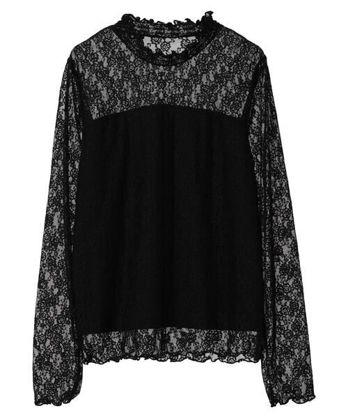 earth music&ecology（アースミュージックアンドエコロジー）の「レースドッキングプルオーバー（Tシャツ/カットソー・レディース・ブラック/アイボリー/ブルー/サーモンピンク・M/S）」の11枚目の写真