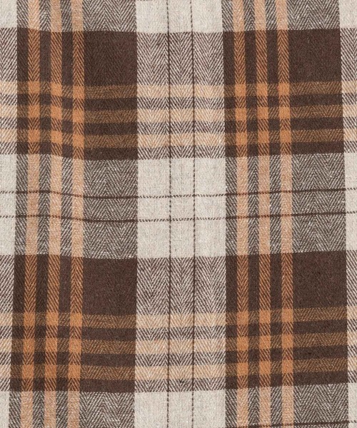 Ressaca（レサーカ）の「オーバーサイズ レギュラーカラー長袖チェックシャツ（シャツ/ブラウス・メンズ・ベージュ/ネイビー/ブラック・M/L/XL）」の5枚目の写真