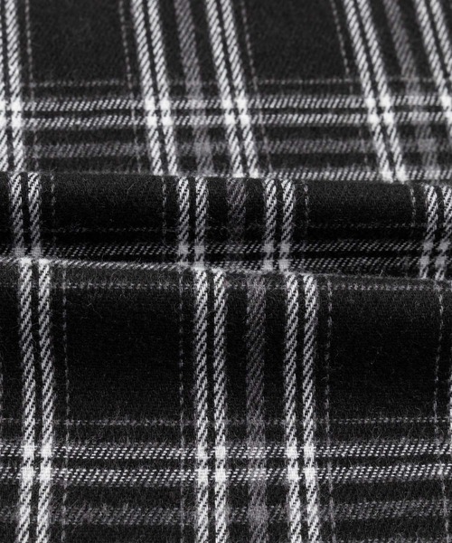 Ressaca（レサーカ）の「オーバーサイズ レギュラーカラー長袖チェックシャツ（シャツ/ブラウス・メンズ・ベージュ/ネイビー/ブラック・M/L/XL）」の7枚目の写真