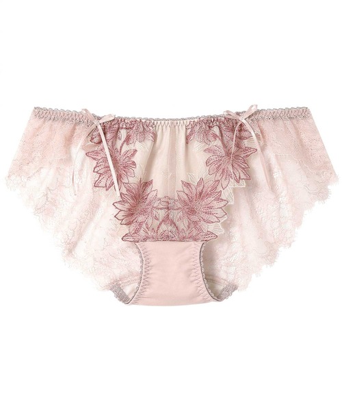 AMPHI(アンフィ)の「花柄×エンブロイダリーレース/デザインショーツ(ショーツ・レディース・ネイビー/ホワイト×レッド/ライトグレー/クリアブラウン/ピンク/ライトオリーブ・MEDIUM/LARGE)」の6枚目の写真